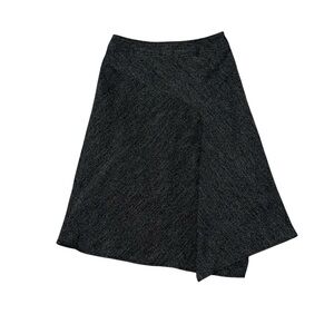 Vintage Reitman’s Grey Preppy Office Siren Asymmetrical Midi Skirt Size 3